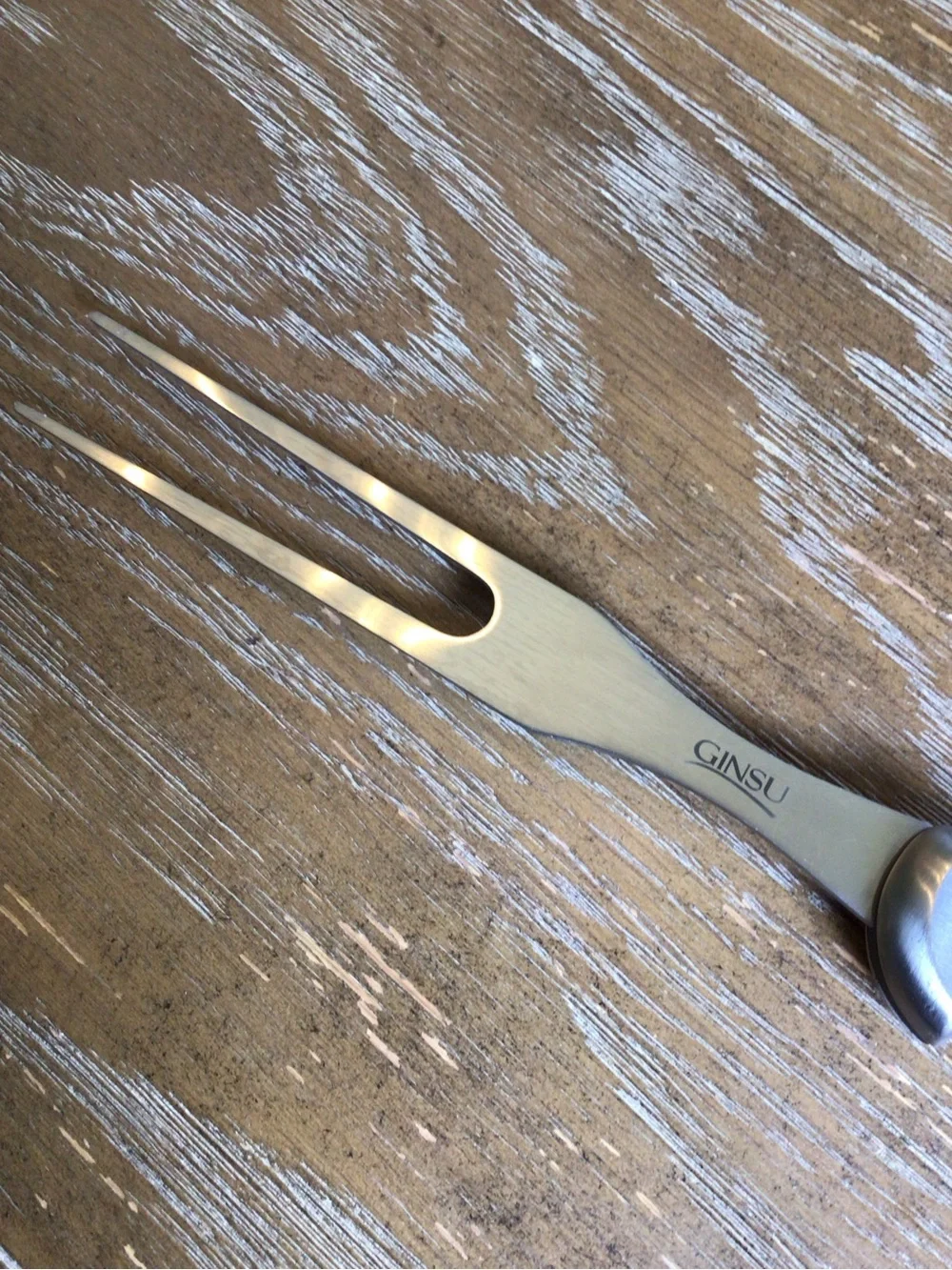 Ginsu Stainless Steel Carving Fork 2 Tine Meat Serving Fork 12”